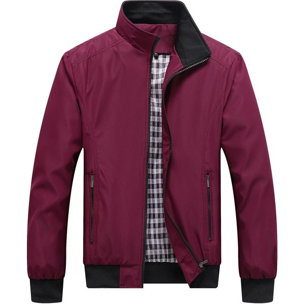 Nueva Chaqueta De Hombre, Primavera OtoñO, Informal, VersióN Coreana, Chaqueta De Piloto Con Cremallera. M Brown-image