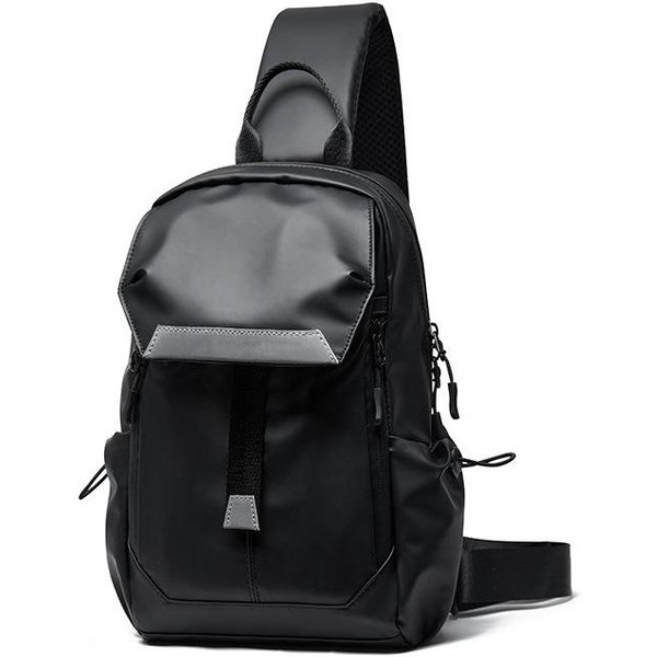 Bolso Bandolera Para Hombre, Bolso De Pecho Informal Y VersáTil, Bolso Bandolera De Un Solo Hombro Para Ciclismo Y Deportes, Bolso Bandolera Para Hombre Para Ir Al Trabajo. Negro-image