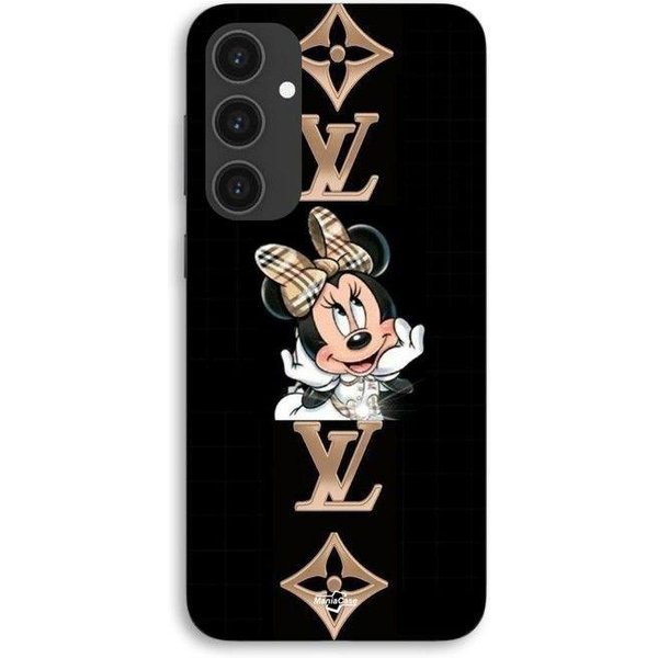 Coque De TéLéPhone - Maniacase - Samsung Galaxy S25 - Silicone Tpu - Souple - Minnie Lv Noir Czarny-image