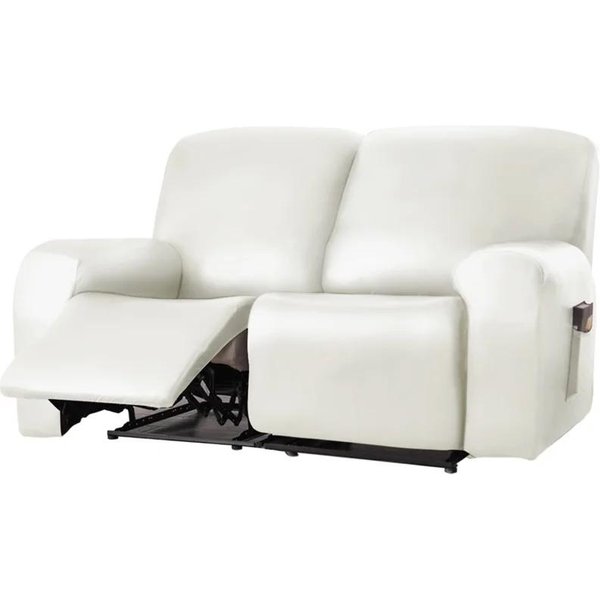 Funda De Cuero PU Para SillóN Reclinable 1/2 Asiento Impermeable Funda EláStica Para SillóN Reclinable Relax Sofá Individual Fundas Para DecoracióN De Sala De Estar-image