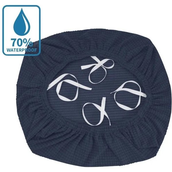 Funda De Silla EláStica Repelente Al Agua Fundas Universales Para Silla Funda De CojíN Sin Respaldo Funda Para Asiento Textil Para El Hogar 1Pc-image