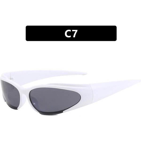Gafas De Sol Punk Retro Para Mujer Hombre Y2K Gafas De Moda CláSicas Envolventes Gafas Para Deportes Al Aire Libre DiseñO De Marca-image