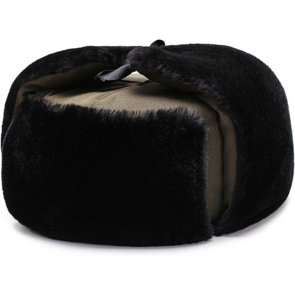 Czapka Lei Feng MęSka Zimowa Ochrona Uszu Wiatroodporna CiepłA Czapka PółNocno-Wschodnia Pogrubiona CiepłA Outdoorowa Rowerowa BawełNiana Czapka One Size Black-image