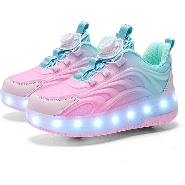 Zapatillas De PatíN Con Ruedas Y Luces LED Para NiñOs, NiñOs Y NiñAs, Deportivas Luminosas Brillantes, Patineta, Carga USB 33-image