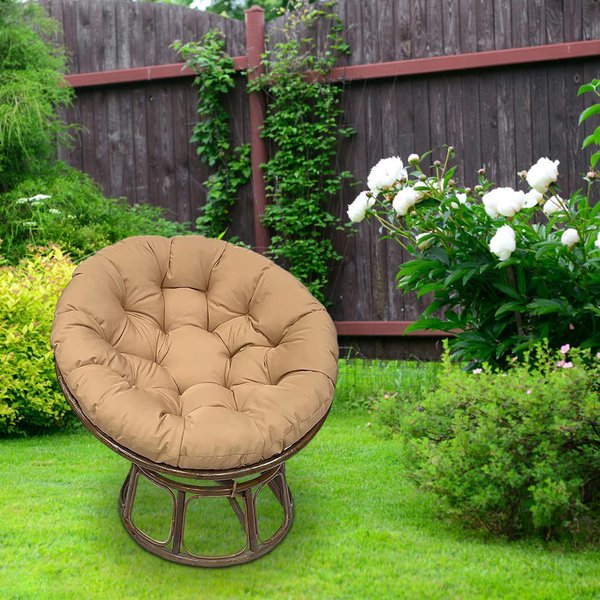 CojíN Impermeable Para Silla Hamaca Silla Mecedora Silla Colgante Cesta Silla Papaya CojíN Redondo Para Sala De Estar JardíN Caqui-image
