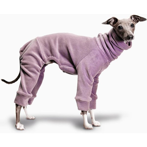 Ropa Whippet Galgo Italiano Mono Para Perro Polar Invierno Cuello Alto Ropa EláStica Perro Abrigo Engrosado Ropa Para Mascotas S-3XL (Purple,M) PúRpura-image