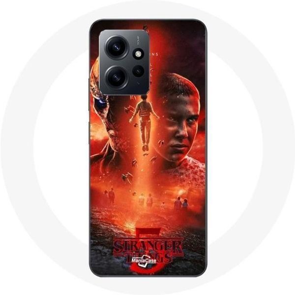 Funda - Maniacase - Xiaomi Redmi Note 12 4G - Flexible - Negra - Stranger Things Temporada 5-image