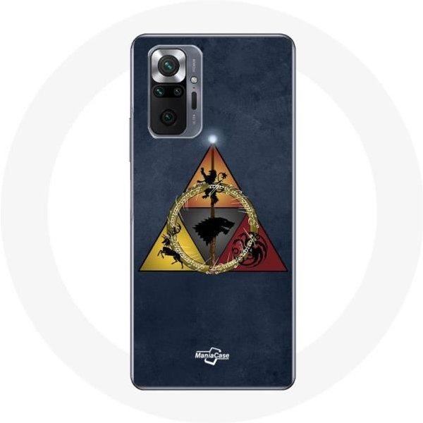 Funda - Xiaomi - Redmi Note 10 Pro - Silicona - Juego De Tronos - Logo Baratheon Lannister Stark Targaryen Negro-image