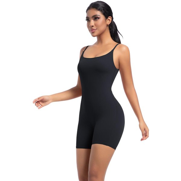 Mono Deportivo Sin Espalda Auroth Para Mujer Sin Costuras De Una Pieza Yoga Romper Pantalones Cortos De Entrenamiento Running Fitness Body L-image