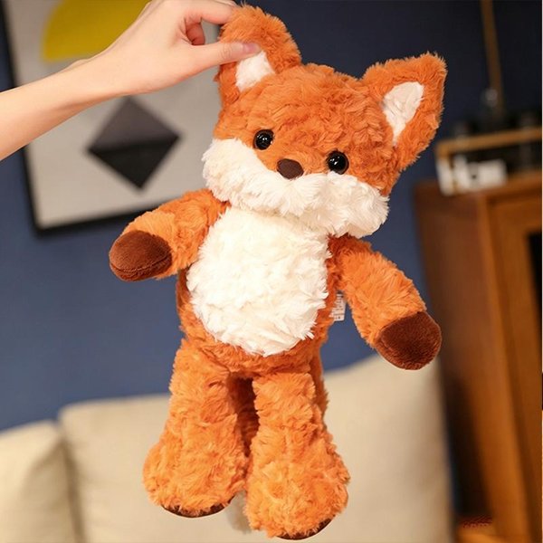 35Cm/50Cm Urocza Puszysta Pluszowa Zabawka Lis MięKka KreskóWkowa PomarańCzowa Liska Wypchana Lalka UspokóJ Prezent Urodzinowy 50Cm-image