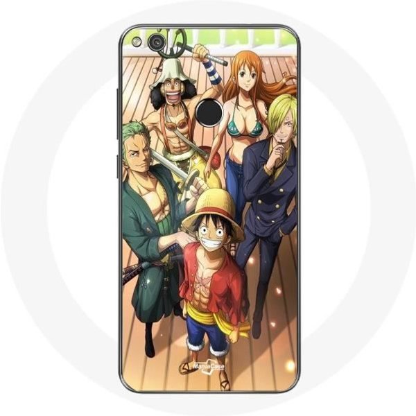 Funda - One Piece - Huawei P8 Lite 2017 - Flexible - Manga Anime - Blanco-image
