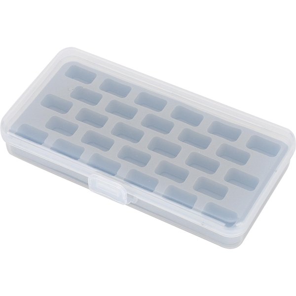 Caja De 28 Ranuras Para Carretes VacíOs, Cubierta De PláStico Para Almacenamiento De Hilo, Organizador De Bobinas Para MáQuina De Coser-image