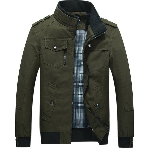 Nueva Chaqueta De Primavera Y OtoñO Para Hombre Abrigo De Hombre Holgado Con Cuello Alto Para Hombres JóVenes 2XL Black-image