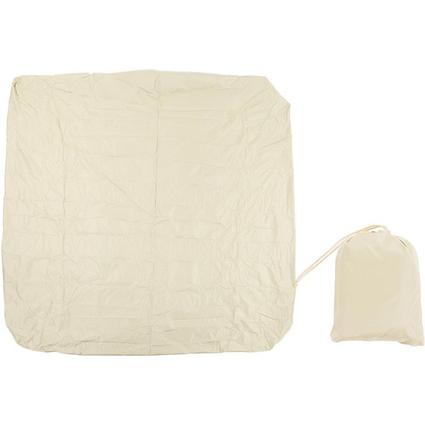 Cubierta De BañEra Exterior 190 TafetáN De PoliéSter Recubierto De Plata Impermeable Cubierta De Fuente Termal Cuadrada Beige-image