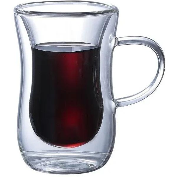 Vaso De Vidrio De Doble Pared Resistente Al Calor Vaso Para Cerveza Café Hecho A Mano Vaso Para Cerveza Taza Té Zumo Vasos Transparentes Para Bebidas 301-400Ml Gray-image
