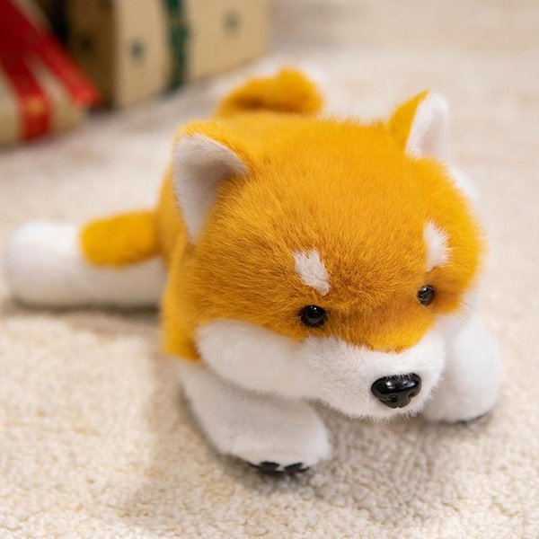 30-60Cm MięKka Pluszowa Zabawka Shiba Inu Urocze Pluszowe ZwierząTko Pies Poduszka Prezent Dla Dzieci Dziewczynek ChłOpcóW WystróJ Domu 30Cm Orange-image