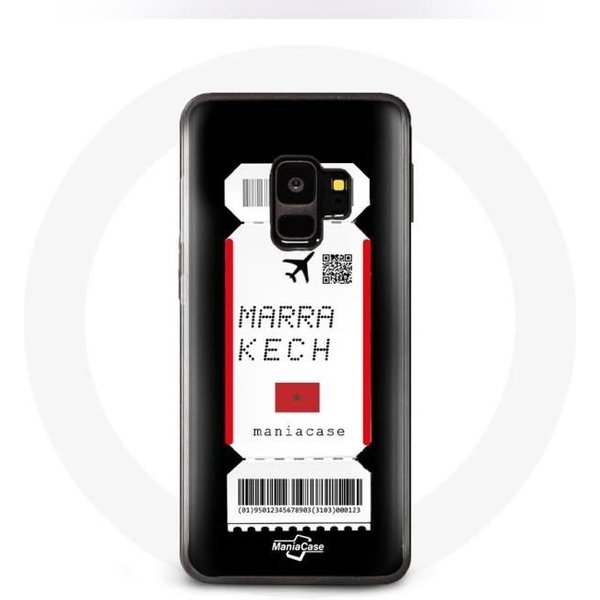 Funda - Samsung - Galaxy S9 Plus - Negro - Flexible - Billete De AvióN Marrakech Marruecos-image