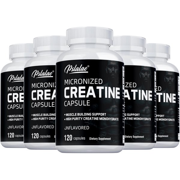 CáPsulas De Monohidrato De Creatina Micronizada Pslalae, Alta Pureza, Fitness, Deportes, Suplemento DietéTico 120*5-image