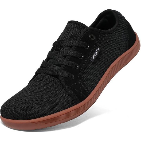 Zapatos Descalzos Zapatos De Punta Ancha Para Hombre Zapatos Descalzos De Lona Para Mujer | Zapatillas Minimalistas De Ancho Ancho | Calzado Minimalista 39 Black-image