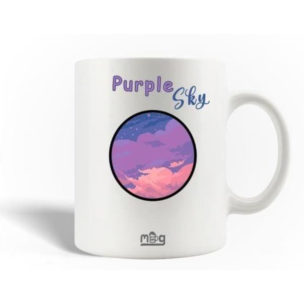 Taza De CeráMica - Maniacase - ExtrañO Cielo PúRpura - 30Cl - Apto Para Lavavajillas - 9,5 Cm De Altura-image