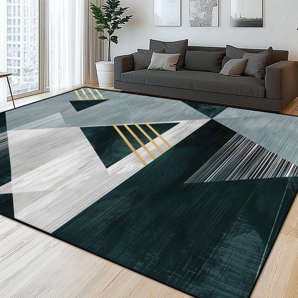 Geometryczny Nordycki Dywan Dekoracja Domu Salon Izable Nowoczesny Dywan Sypialnia PokóJ Dzienny AntypośLizgowa SkłAdana Mata PodłOgowa Zmywalna 60X90Cm Door Mat-image