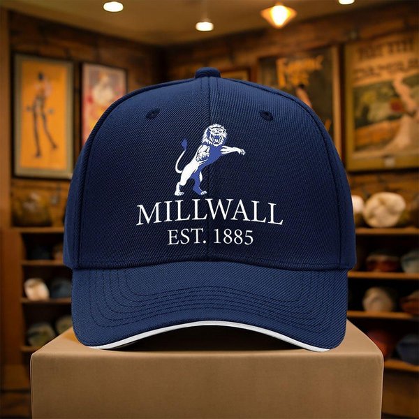 1 Szt. Czapka Z Daszkiem Millwall Lion Lekka Regulowana Snapback Z Haftem Millwall EST 4788 One Size Blue-image