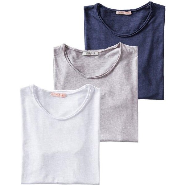 3 Sztuk/Zestaw Lato 100% BawełNa O-Neck T-Shirt MężCzyźNi Soild 10 Kolory MęSkie Koszulki Casual KróTki RęKaw MężCzyzna Podstawowe Topy Tees 2XL Gray-image
