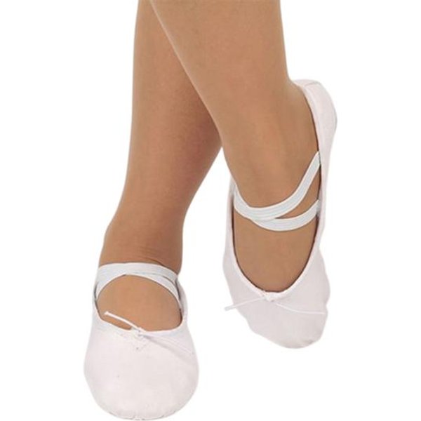 Zapatillas De Ballet De Lona Suave Para NiñOs Y Adultos, Zapatillas De Gimnasia Para Danza En Punta 37 Blanco-image