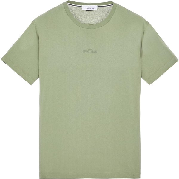 Camiseta De Manga Corta Con Cuello Redondo Y Estampado De Letras Stone Island Ss23 Tops Para Hombre Gris-Verde 78152NS94-V0055 S Beige-image