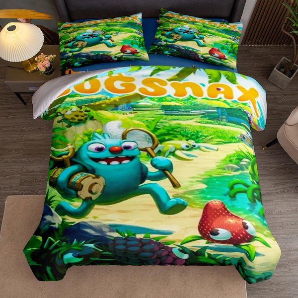 Juego De Funda NóRdica Pikmin Bugs, Juego De Ropa De Cama TamañO King, Queen, Doble, Matrimonial, Twin Y Individual 140X210Cm Green-image