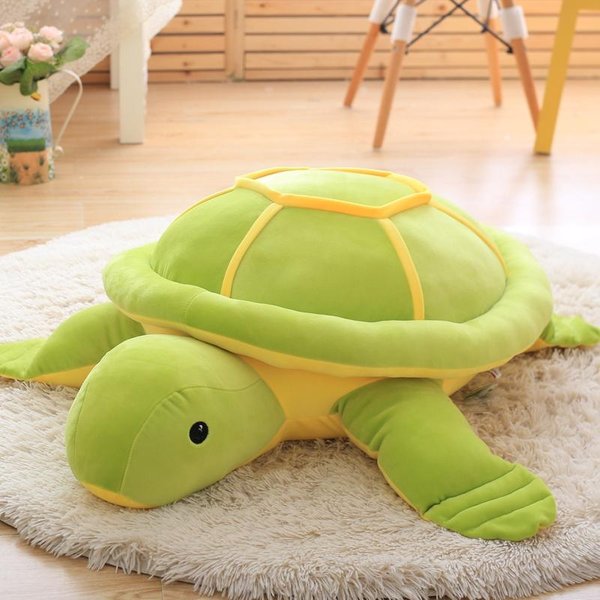 Urocze Zielone ŻółWie Morskie Poduszka ŻółW Pluszowa Zabawka ŻółW Pluszowe Zabawki Lalka Na Prezent Dla Dzieci 35Cm Zielony-image