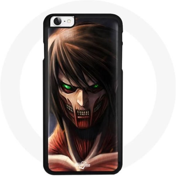Funda - Maniacase - Iphone 8 - Eren Ataque A Los Titanes - Silicona - Flexible Negro-image