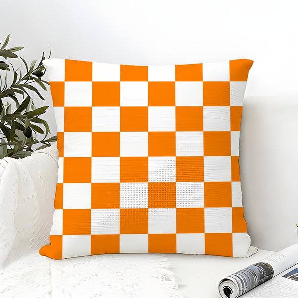 Klasyczna Retro Szachownica Poszewka Na Poduszkę Lniana Poszewka Na Poduszkę Sofa WystróJ Domu Poszewka Na Poduszkę Poszewka Na Poduszkę 40X40Cm-image