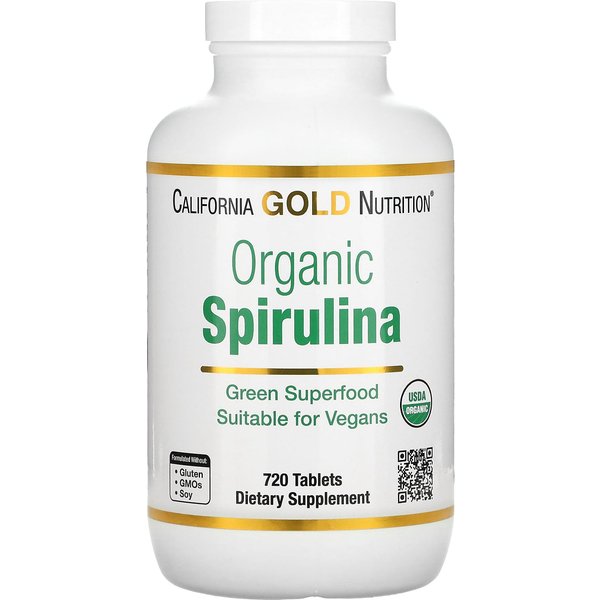 California Gold Nutrition, Espirulina OrgáNica, 500 Mg, 720 Comprimidos-image