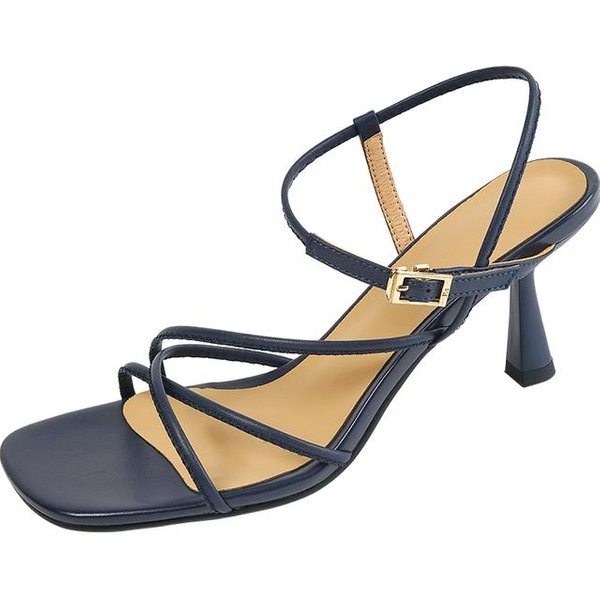 Letnie Buty Damskie Owcze SkóRzane SandałY Na Wysokim Obcasie Dla Kobiet Casualowe Solidne Gladiatorki Damskie Obcasy 37-image
