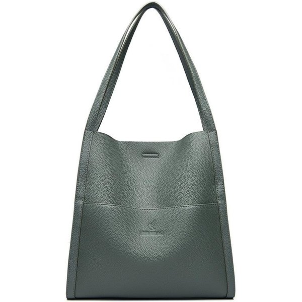 Bolso De Hombro Sencillo De Color Liso, Bolso De Mano, Bolso De Compras, Bolso De Mujer, Bolso De Gran Capacidad-image