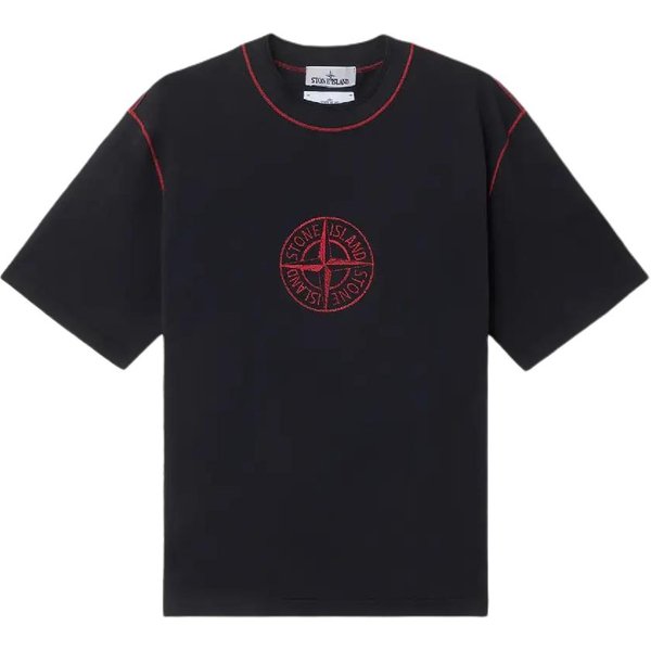 Stone Island Ss25 Rok WężA Edycja Limitowana Koszulka T-Shirt Casual Z OkrąGłYm Dekoltem I KróTkim RęKawem Z Naszytym Logo Unisex T-Shirt K1S452100001S0115-V0029 L-image