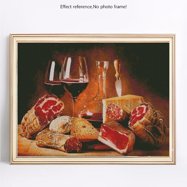 Pintura De Diamantes 5D Taladro Completo Redondo Diamante Alimentario Mosaico Venta Dibujos Animados 20X30-image