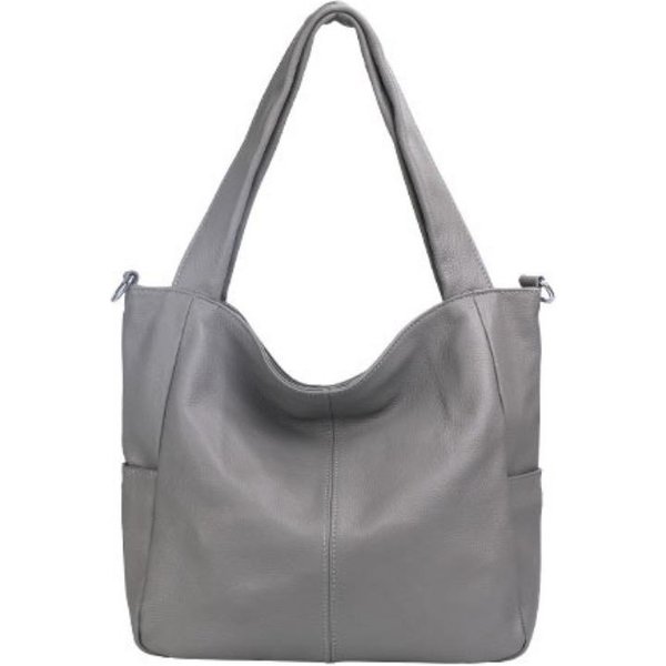 Bolso Tote Nuevo Cuero Suave Cuero Genuino Bolso De Mujer Gran Capacidad Bolso Simple Casual Cuero Vacuno Bolso De Hombro Black-image