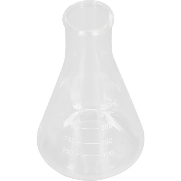 Matraz Erlenmeyer Boca Estrecha Vidrio Borosilicato Engrosado Para QuíMica De Laboratorio 250Ml White-image