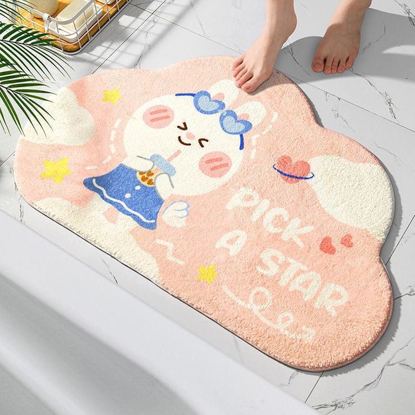 Alfombrilla Absorbente Para La Entrada Del BañO, Alfombrilla Para La Puerta Del Inodoro, Alfombrilla Antideslizante Para El Dormitorio 40*60CM-image