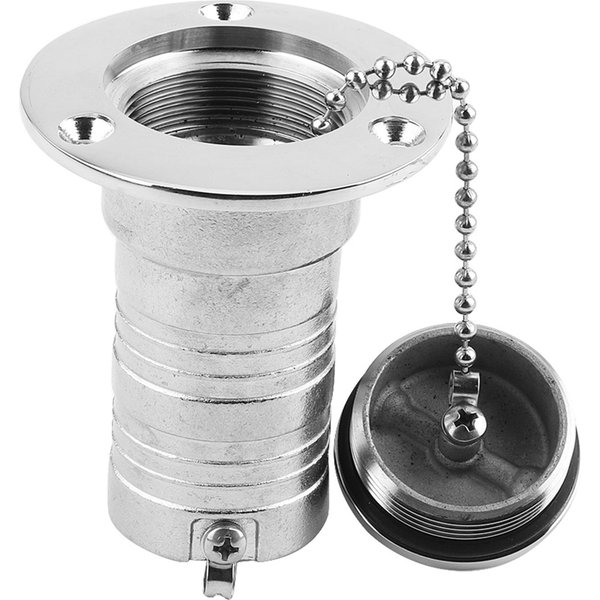 Acero Inoxidable 316 1.5In Llenado De Cubierta De Barco Tapa De Tanque De Agua Accesorios Para Yate Marino White-image