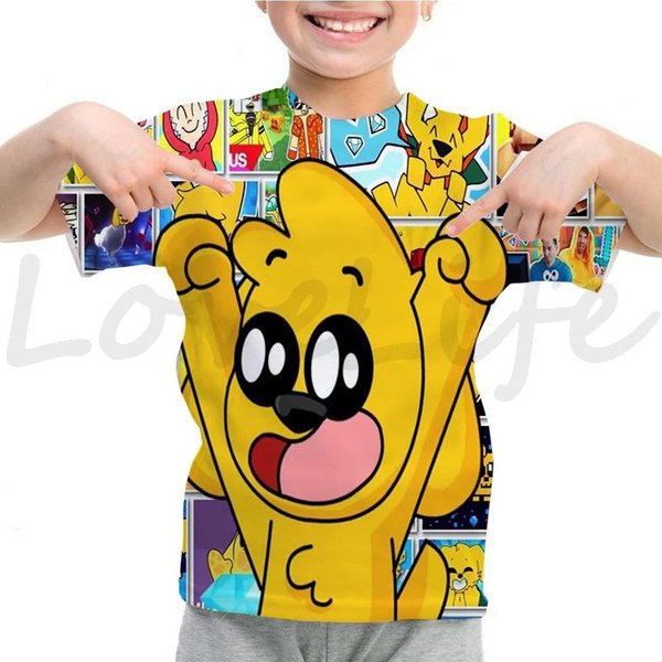 Camiseta Mikecrack Para NiñOs NiñAs NiñOs Camiseta De Dibujos Animados Kawaii Verano Manga Corta Camiseta Anime Compadretes Camisetas Ropa Infantil 130-image