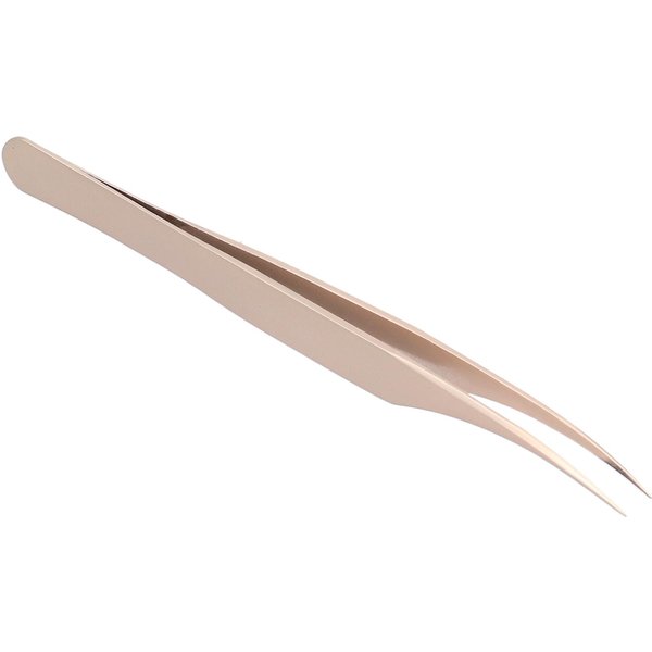 Pinzas Para Injerto De PestañAs Postizas Punta Fina Acero Inoxidable Herramienta Para ExtensióN De PestañAs Pinzas(Oro Beige-image