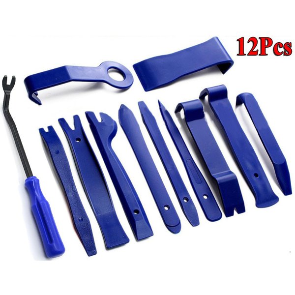 Juego De Herramientas Para Quitar Molduras De AutomóViles, Kit Para Quitar Sujetadores De Paneles De Puertas, Accesorio Interior, Herramientas Manuales De Palanca, 12 Piezas-image
