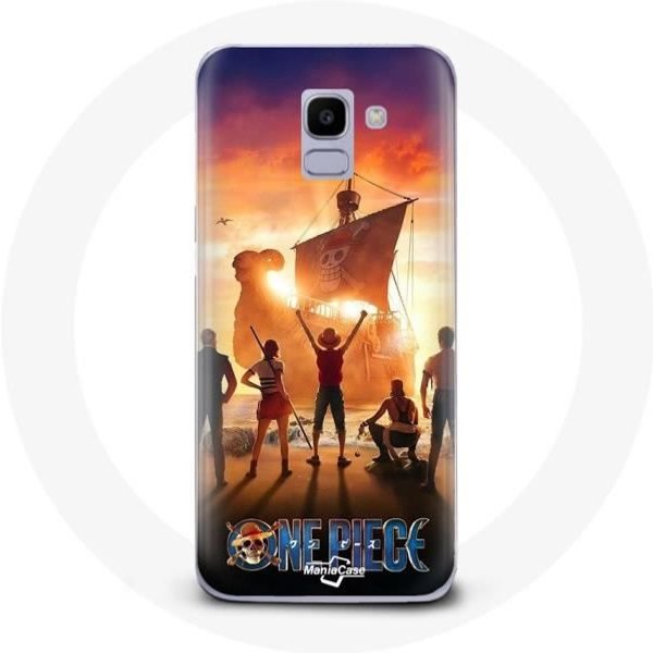 Funda - Maniacase - Samsung Galaxy J6 2018 - Flexible - Blanca - PóSter De One Piece Equipos Arte-image