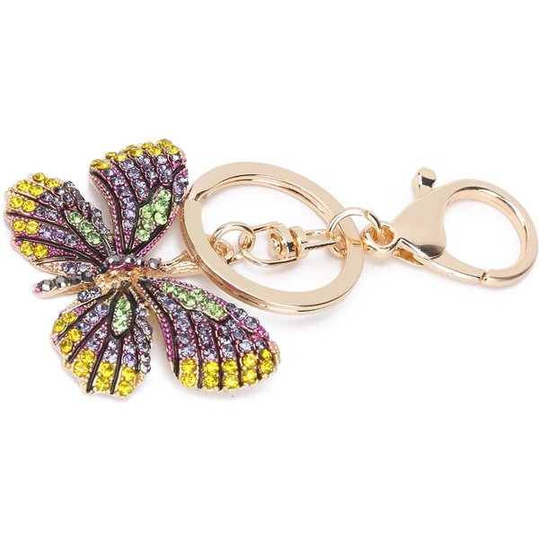Llavero Mariposa AleacióN De Zinc PedreríA Brillante Moda Colgante Para Mochila Carteraverde Verde-image
