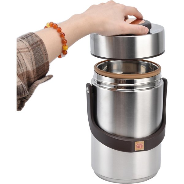 2300 Ml Izolowane Pojemniki Na Lunch PrzenośNe Pojemniki Na Lunch Ze Stali Nierdzewnej 304 Izolowane PróżNiowo Pojemnik Na żYwność PróżNiowe PudełKo Na Lunch Bento L-image