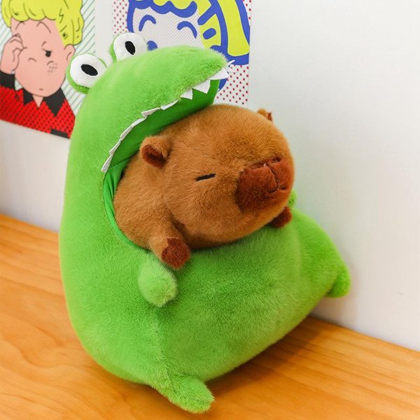 Pluszowa Zabawka Krokodyl Rekin Muszla Kapibara 30 Cm Wypchana Kawaii KreskóWkowe ZwierząTko Pluszak Towarzysz UspokajająCy Prezent 40Cm-image
