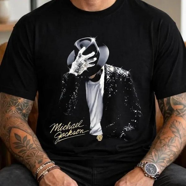 Camiseta Halftone De Michael Jackson Rey Del Pop, Camiseta Rey Del Pop, Regalo Para Fan De Michael S-image
